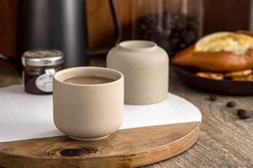 Ceramic teacups set of 4,No Handle KungFu Tea cups,3.5oz Teacups Set,Ceramic Tea Cup,4Pcs