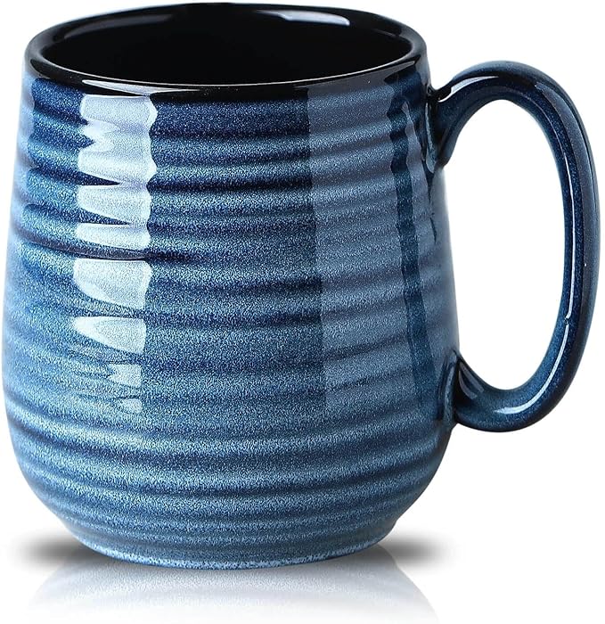 Coffee Mug, 20 oz Ceramic Coffee Cup for Men and Women, Large Coffee Mug for Latte Coffee Tea Soup for Office and Home, Dishwasher and Microwave Safe, 1 PCS (Blue)