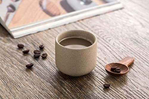 Ceramic teacups set of 4,No Handle  KungFu Tea cups,3.5oz Teacups  Set,Ceramic Tea Cup,4Pcs
