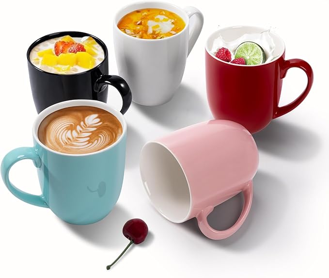 16 oz Large Coffee Mug with Handle Tea Cup Novelty Coffee Cup for Men Women Office Work, White